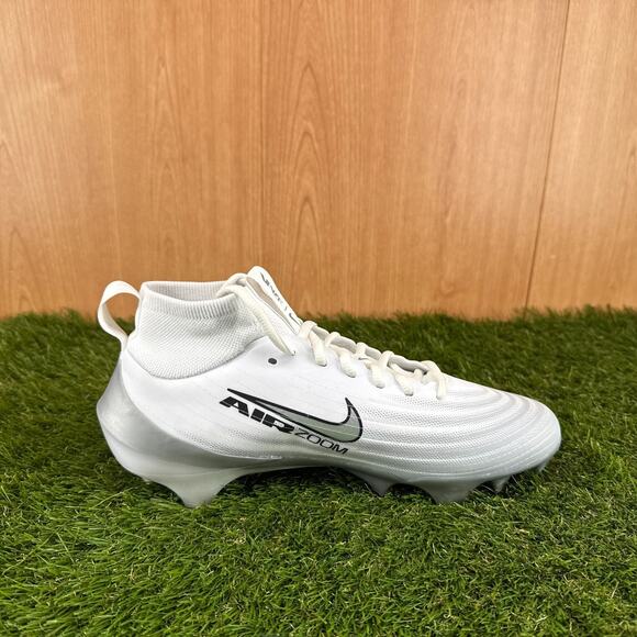Nike Air Zoom Vapor Pro 1 White Black Football Cleats FB3298-100 Men\'s Size 8